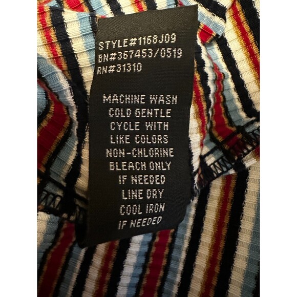 BCX Dress Womens Junior‎ Large Multicolor Striped Asymmetrical Mini Sheath NWT - Picture 11 of 11